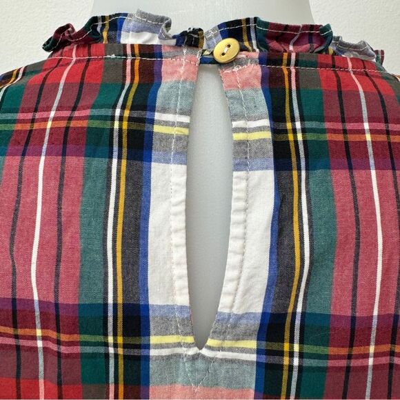 Girls' top in snowy Stewart tartan Sleeve Top Size 14 - Picture 3 of 7
